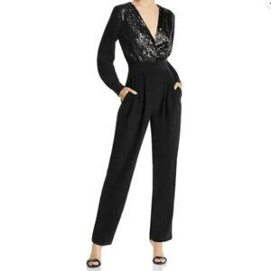 LINI “Stella” Black Sequin Jumpsuit • NWT • Small